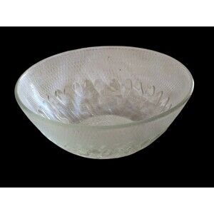 Vintage Unbranded Sunflower Pressed Glass Salad Bowl Lattice Grid Replacement